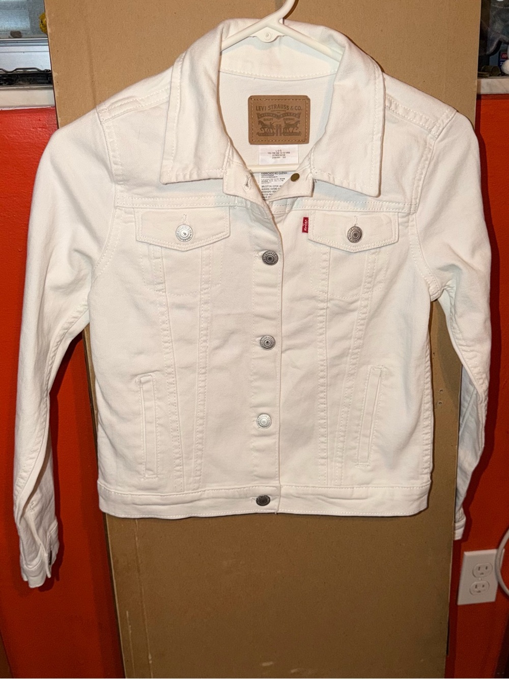 Levi's NWT Girls' White Denim Jacket